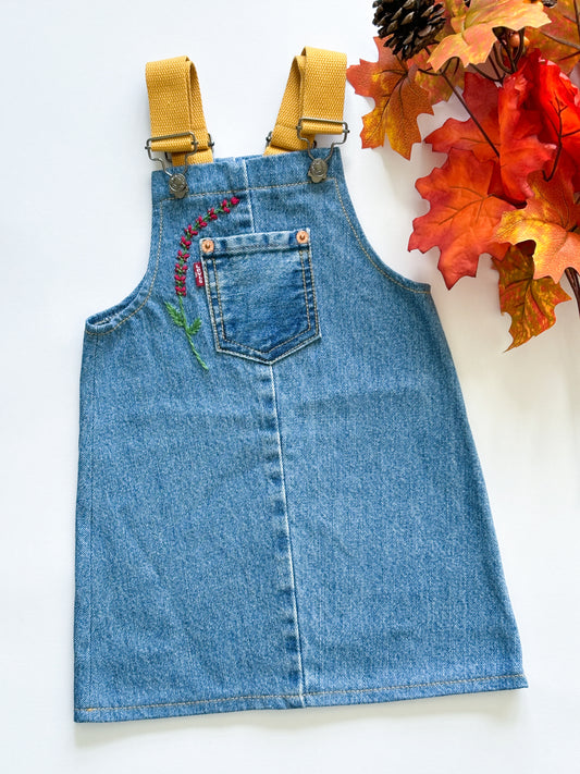 Floral Dungaree Dress, 2-3 Years