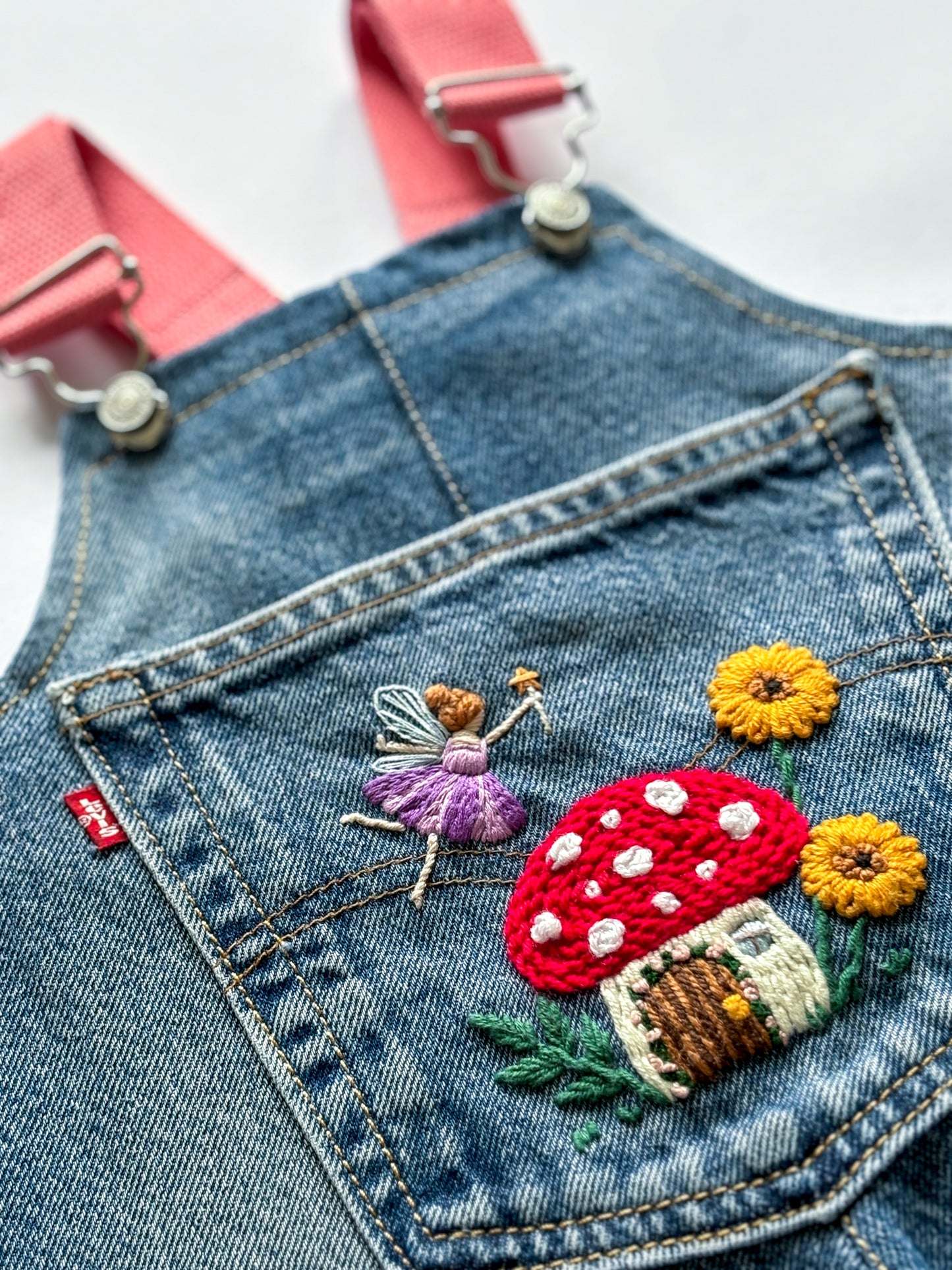 Floral Fairy Dungarees, 1-2 years