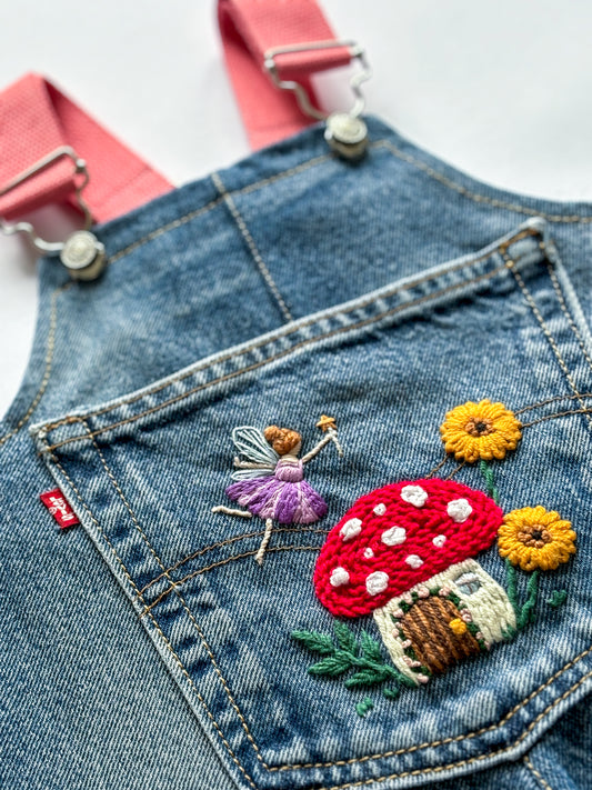 Floral Fairy Dungarees, 1-2 years