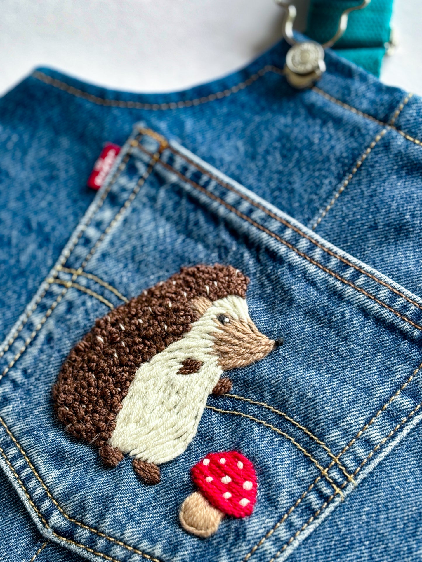 Hedgehog Dungarees, 6-12 months