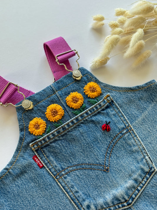 Sunflower Dungarees, 1-2 years