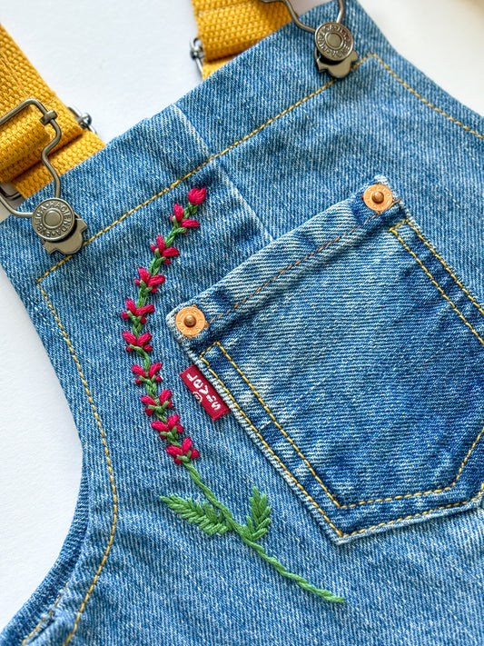 Floral Dungaree Dress, 2-3 Years